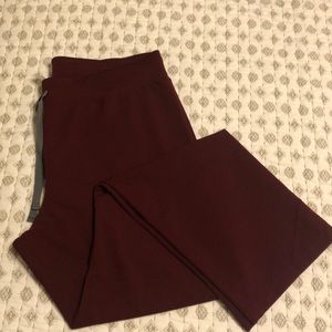 FIGS Livingston Basic Burgundy Scrub Pants XL Tall
